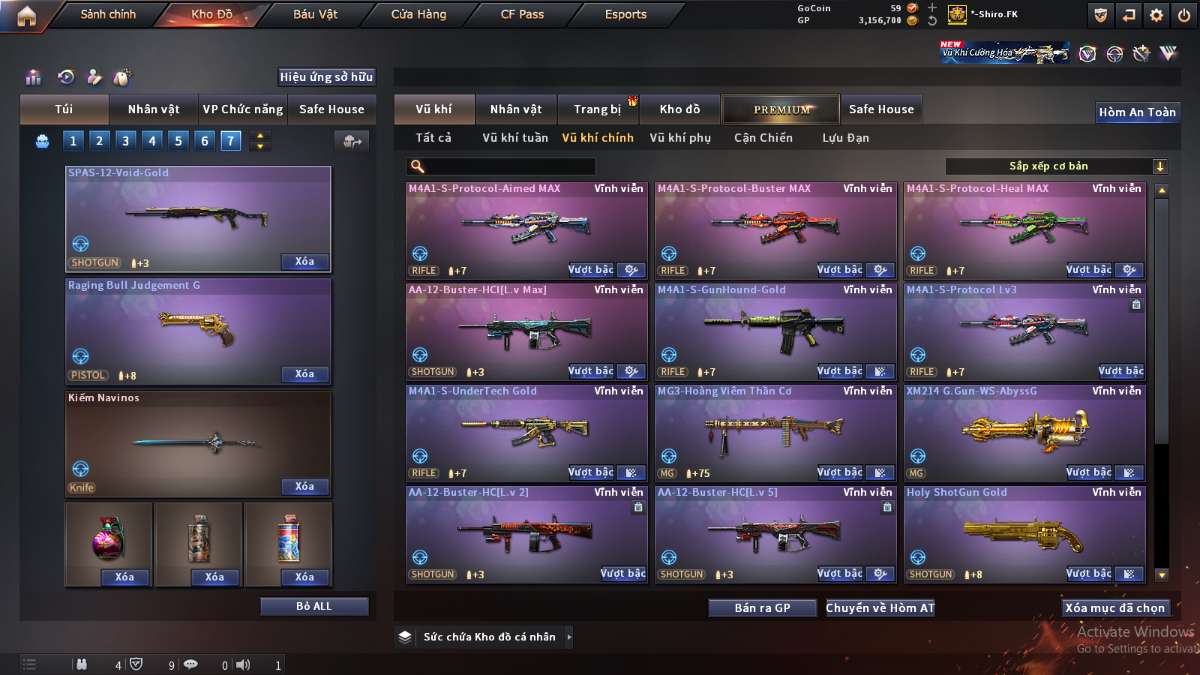 shop acc cf uy tin gia re